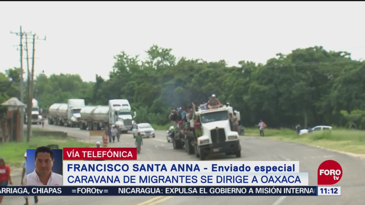 Caravana De Migrantes Dirige A Oaxaca Pipas Tráileres Medio Para Transportarse