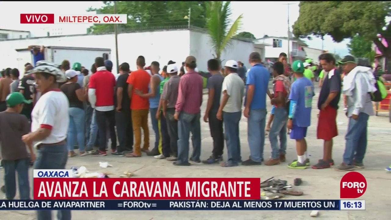 Caravana migrante avanza por Oaxaca