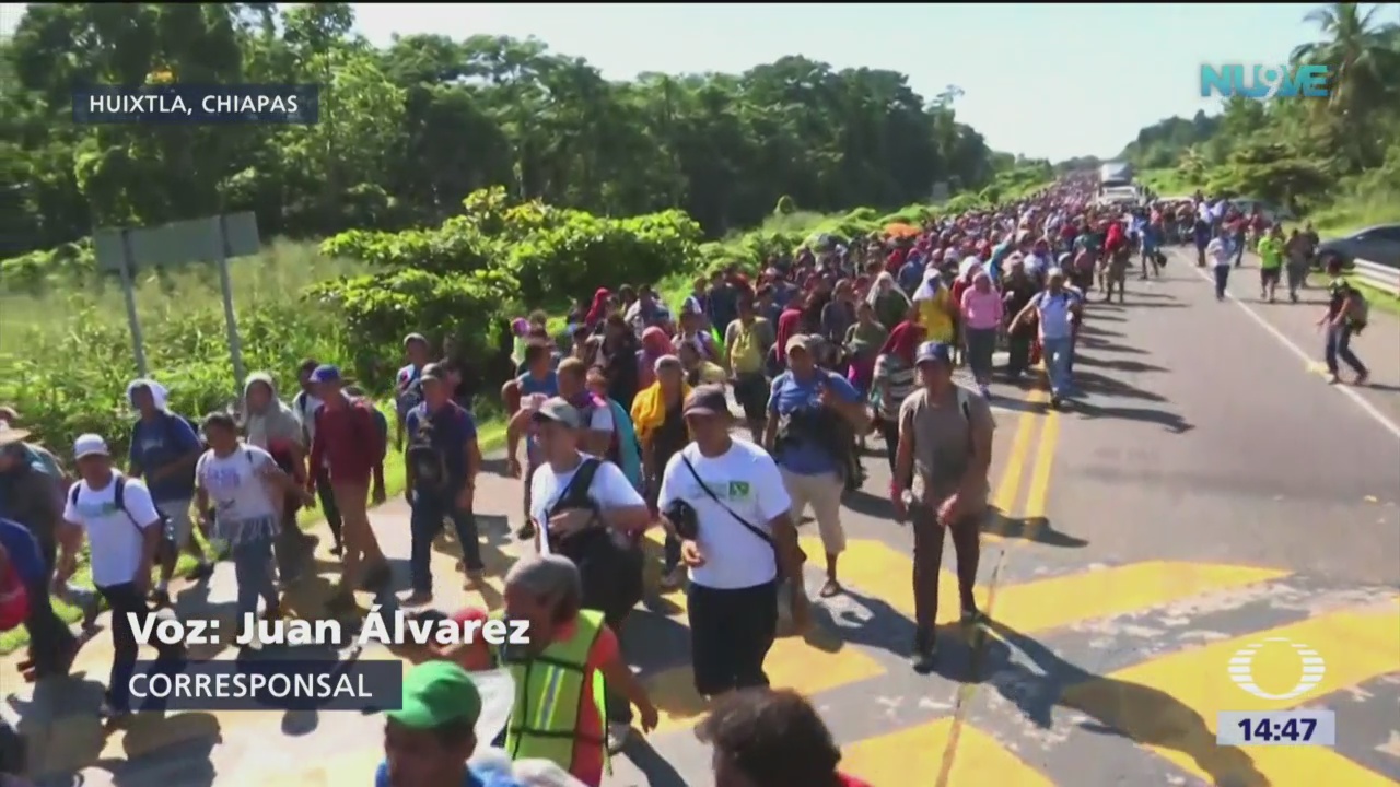 Caravana migrante continúa su camino