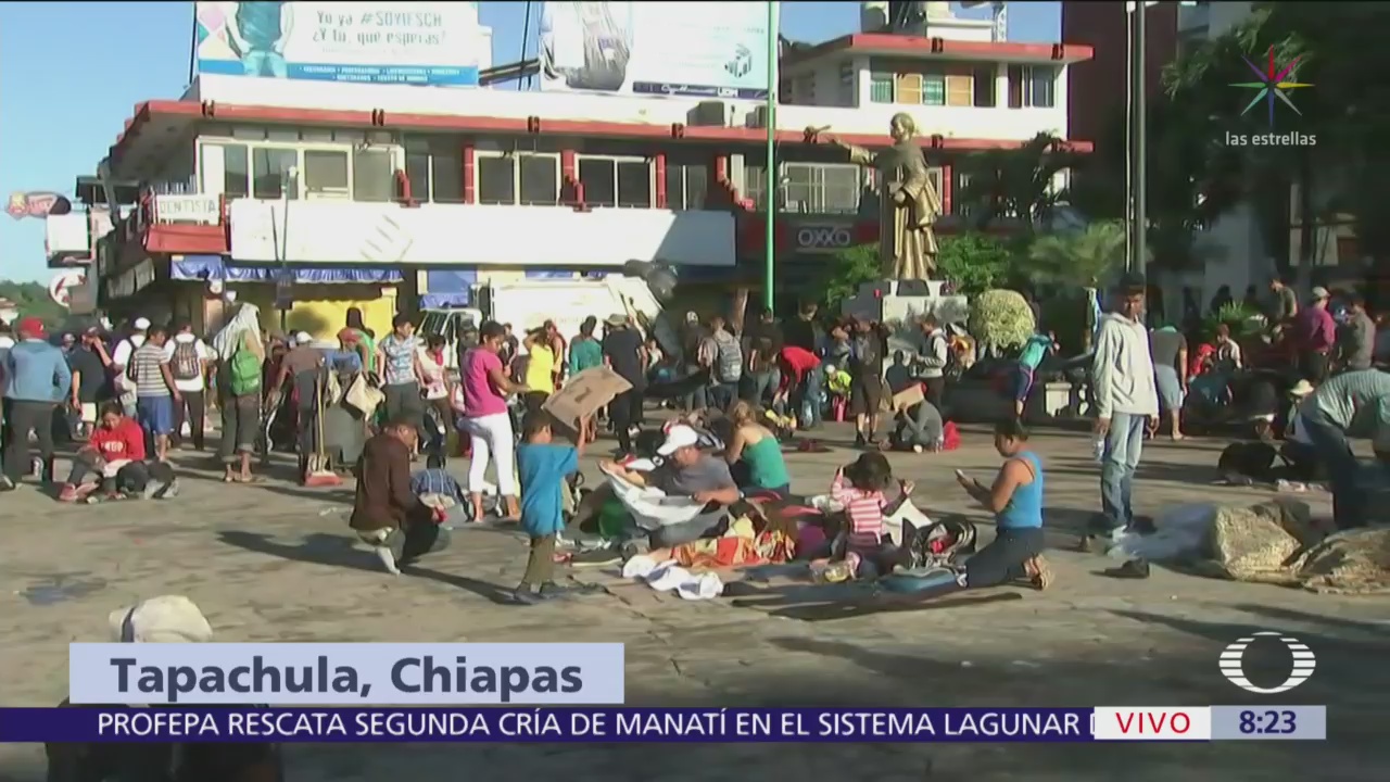 Caravana migrante inicia actividades en Tapachula, Chiapas