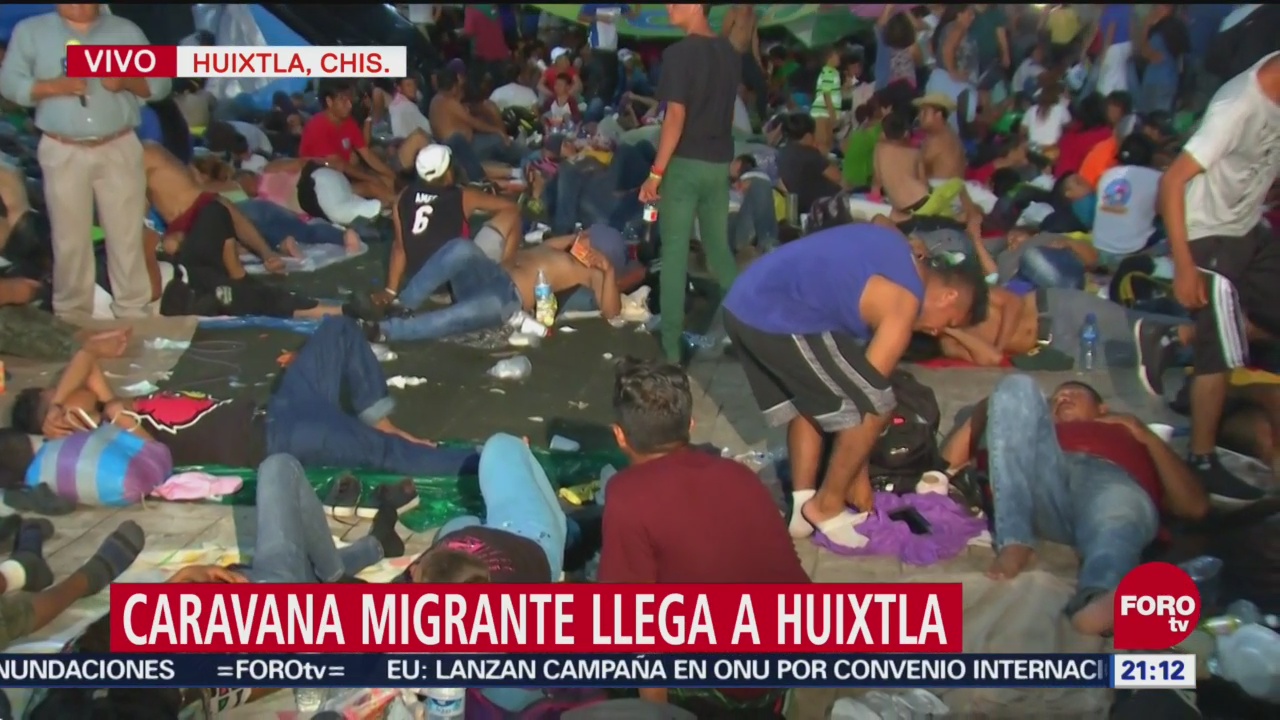 Caravana Migrante Llega Huixtla Chiapas Migrantes