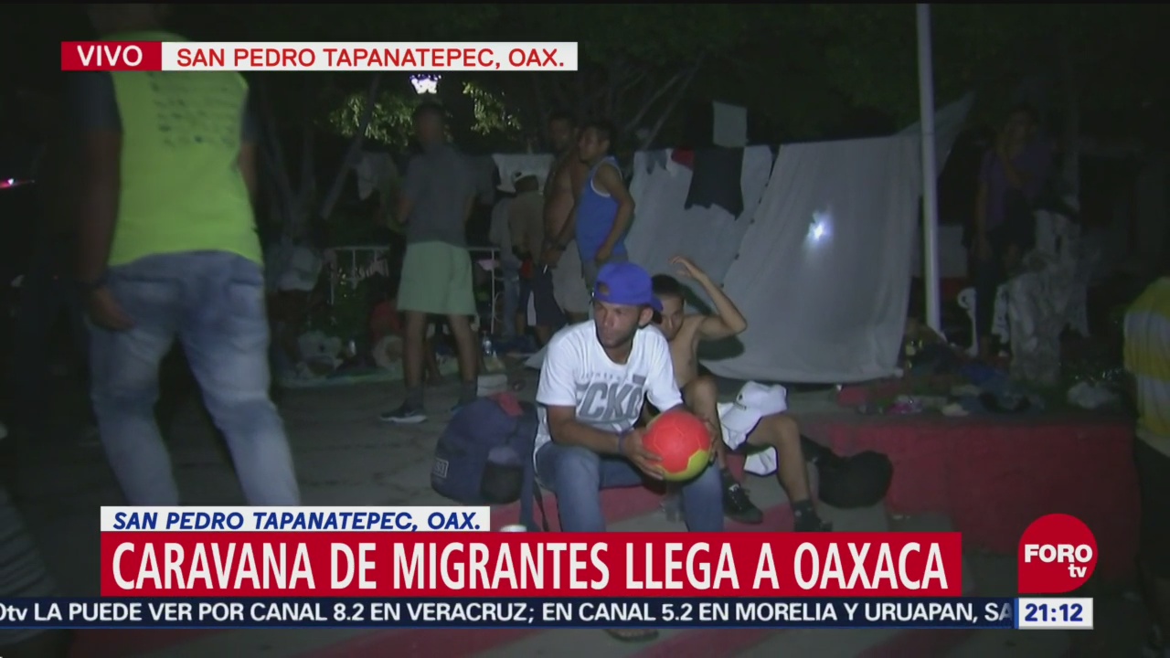 Caravana Migrante Llega San Pedro Tapanatepec, Oaxaca