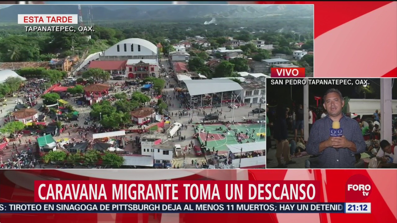 Caravana Migrante Toma Un Descanso San Pedro Tapanatepec