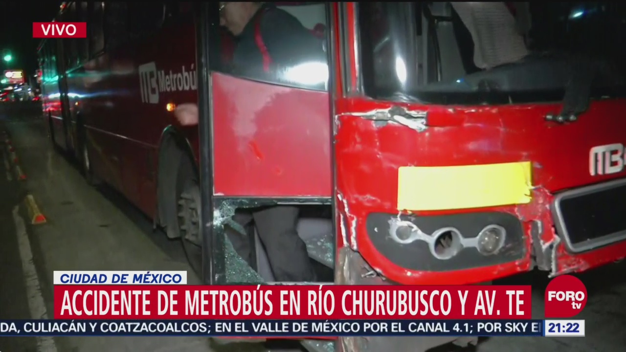 Choca Metrobús Río Churubusco Cdmx Accidentes de Metrobús