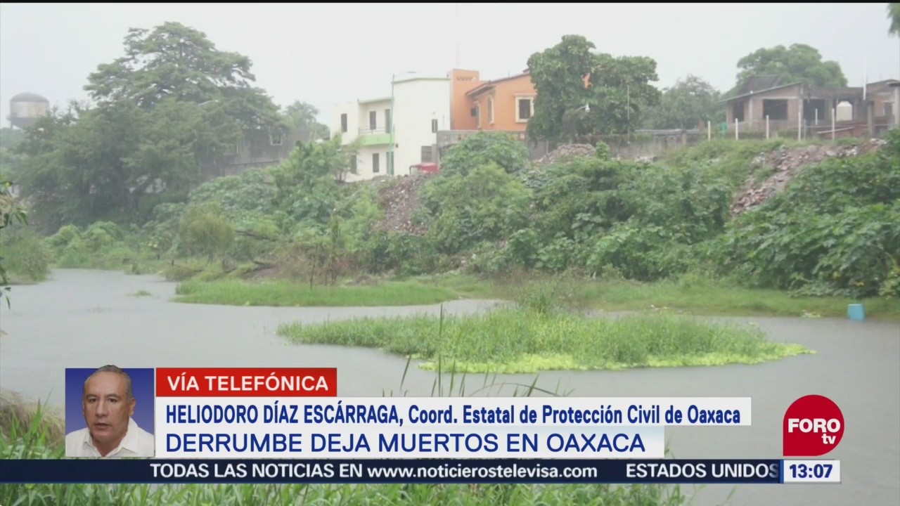 Confirman seis muertos por desgajamiento de cerro en Oaxaca