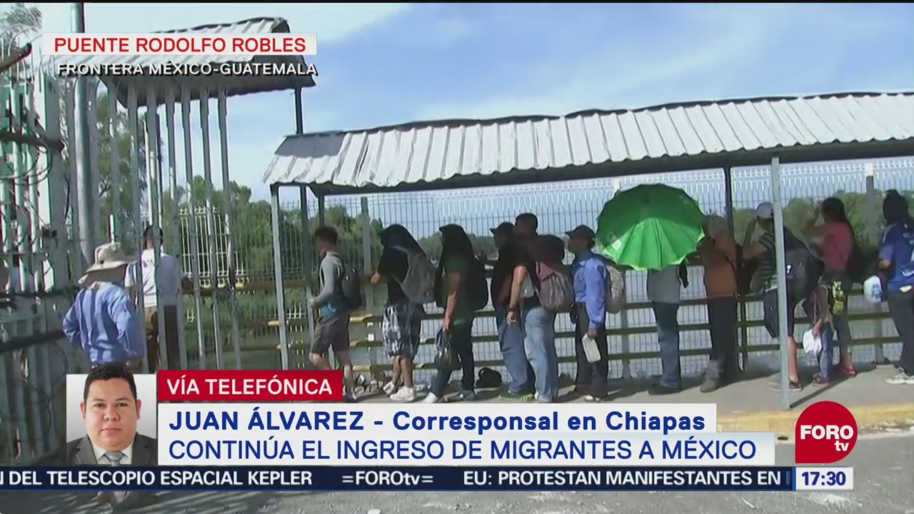 Continua el ingreso de migrantes a México