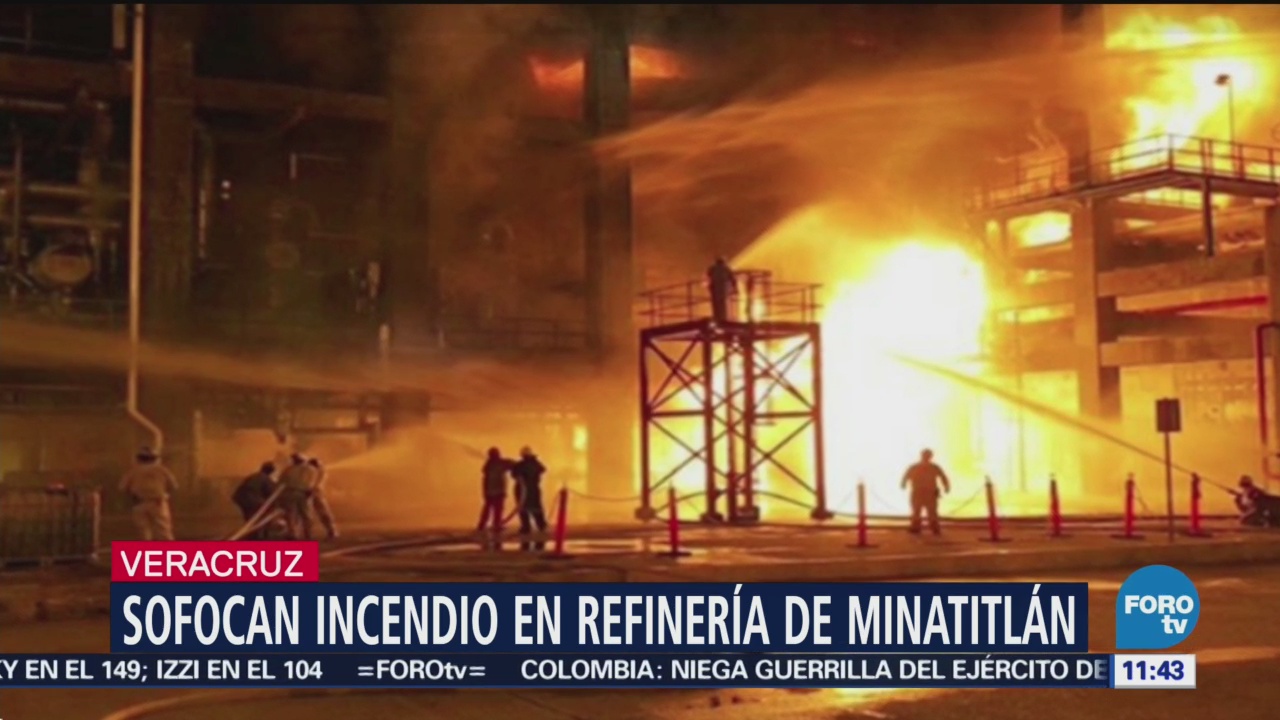 Controlan incendio en refinería de Minatitlán