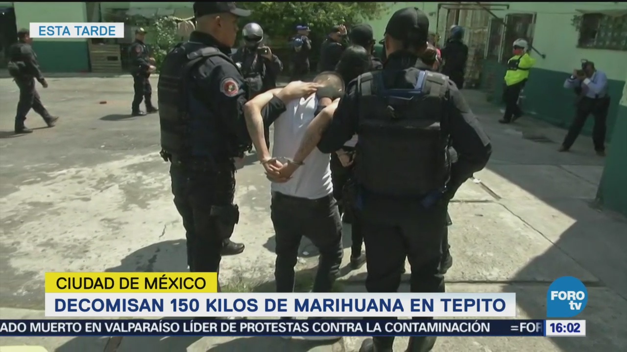 Decomisan 150 kilos de marihuana en Tepito