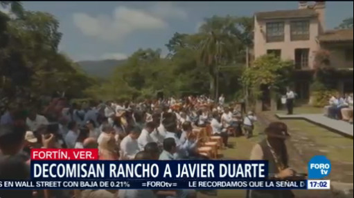 Decomisan rancho a Javier Duarte