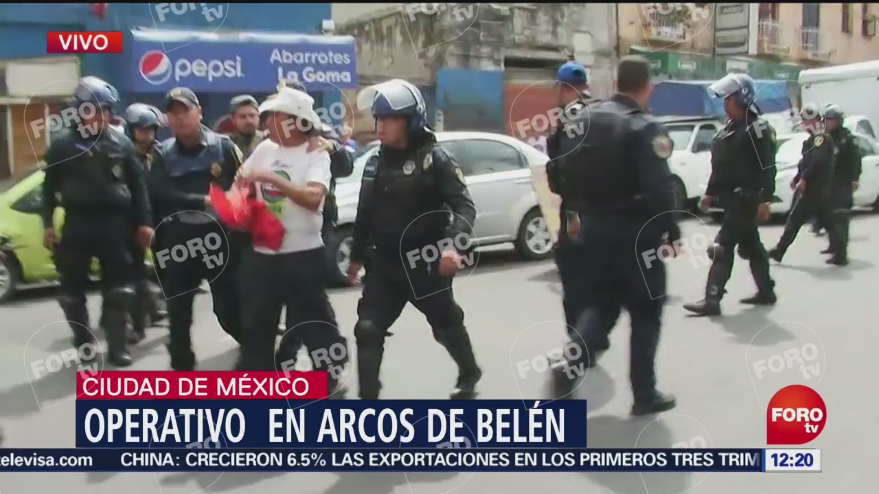 Detienen a presuntos delincuentes en Arcos de Belén, CDMX