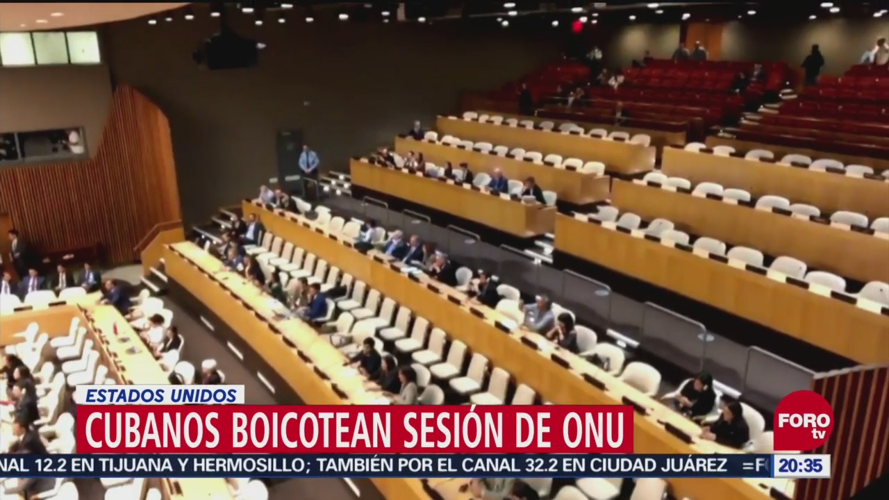 Diplomáticos Cubanos Boicotean Sesión ONU Estados Unidos Sesión
