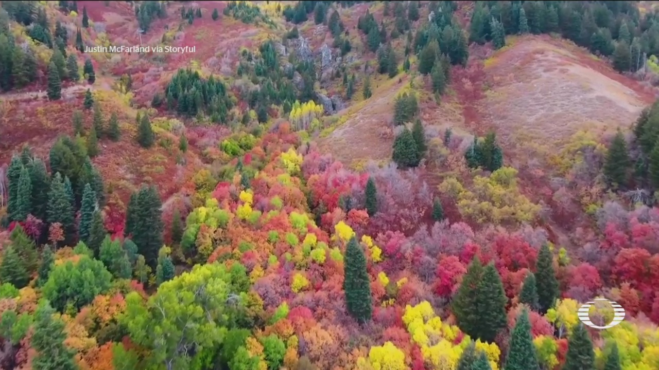 Dron Capta Impresionantes Imágenes Coloridas Montañas Utah