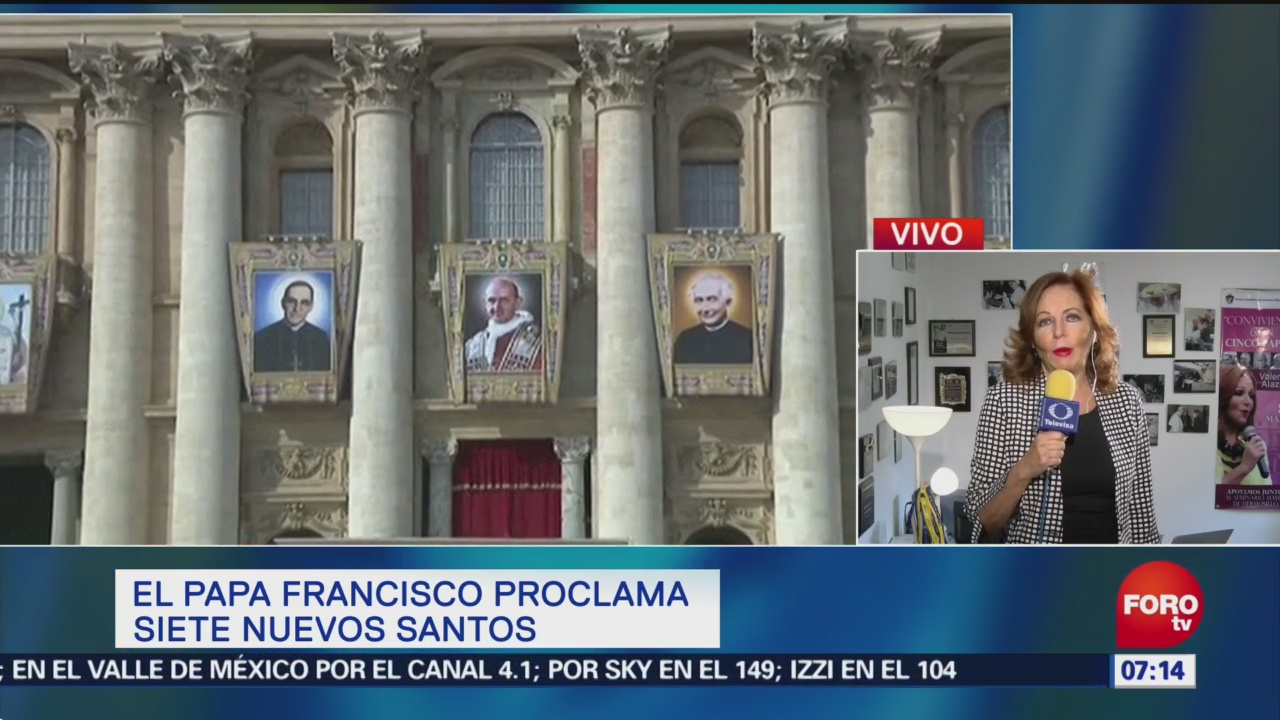 El papa Francisco proclama siete nuevos santos