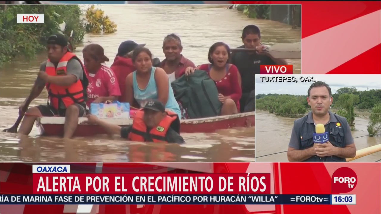 En Oaxaca, laEn Oaxaca, 12 muertos por Vicentes lluvias que ha traído el fenómeno meteorológico Vicente han dejado 12 personas muertas; Protección Civil alerta por crecidas de los ríos