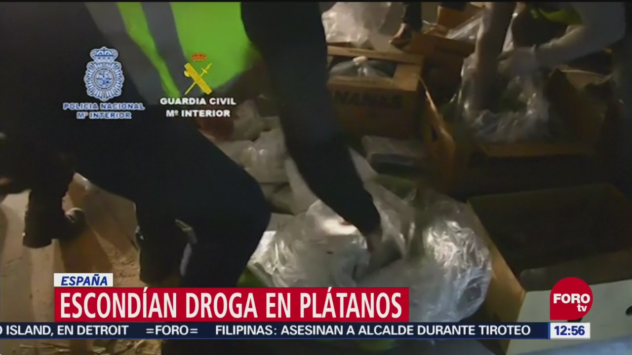 Escondían droga en plátanos en España