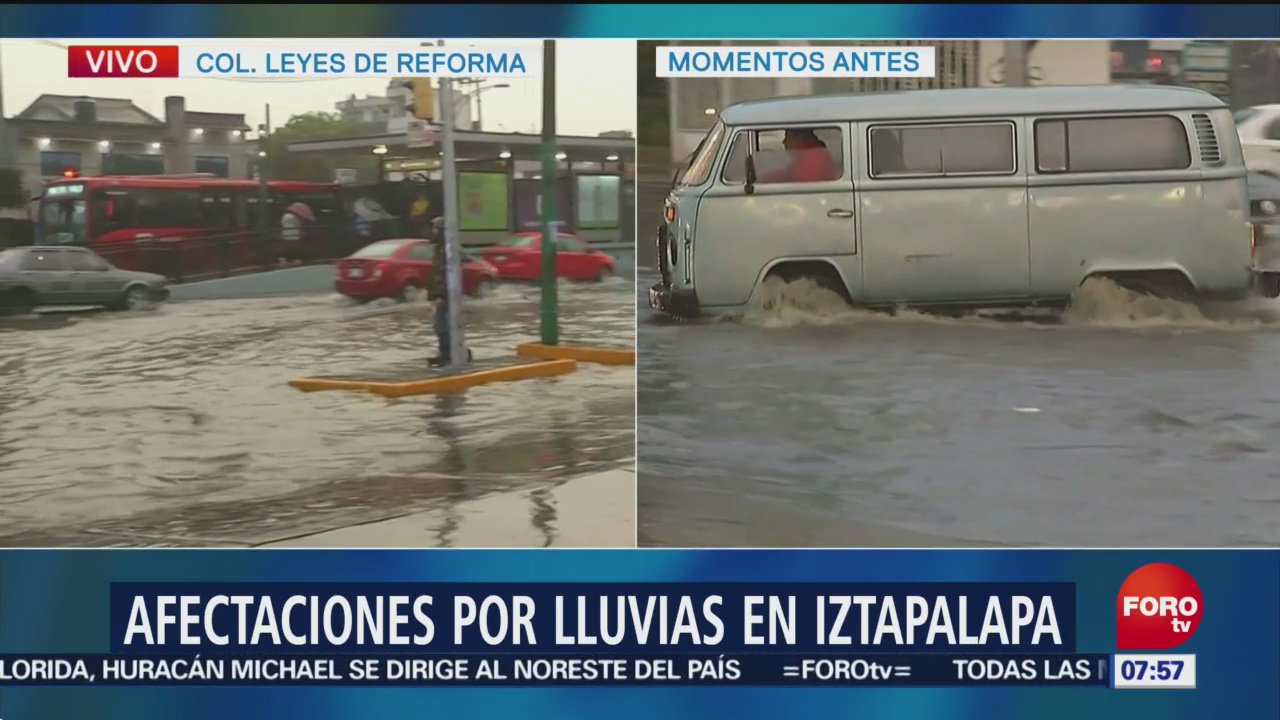Inundaciones afectan Canal de Tezontle