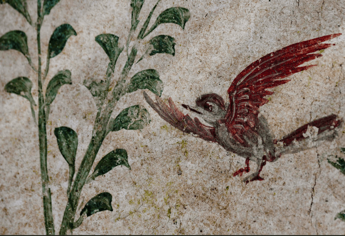 Fresco descubierto en Pompeya. (AP)