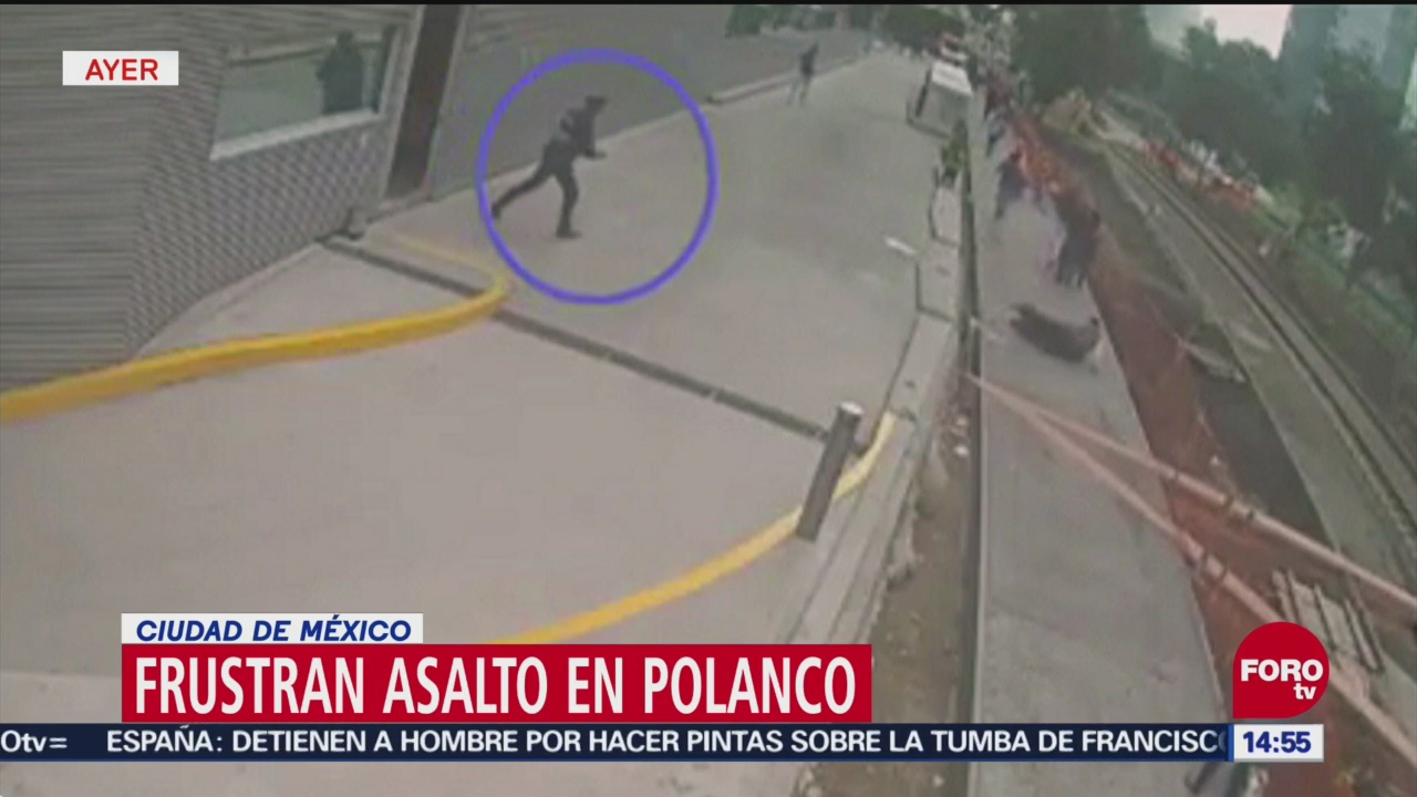 Frustran asalto a cuentahabiente en Polanco, CDMX
