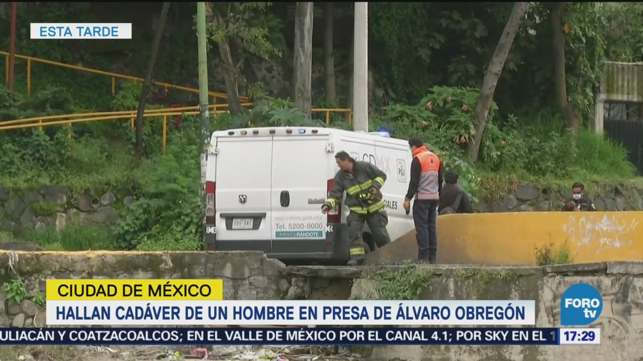 Hallan cadáver de hombre en presa de Álvaro Obregón