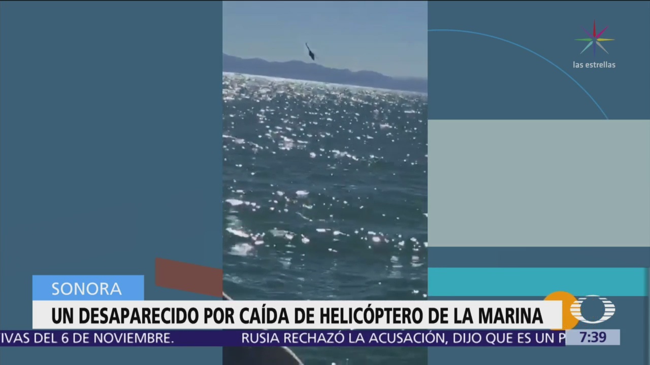Helicóptero de Semar se desploma en Alto Golfo de California