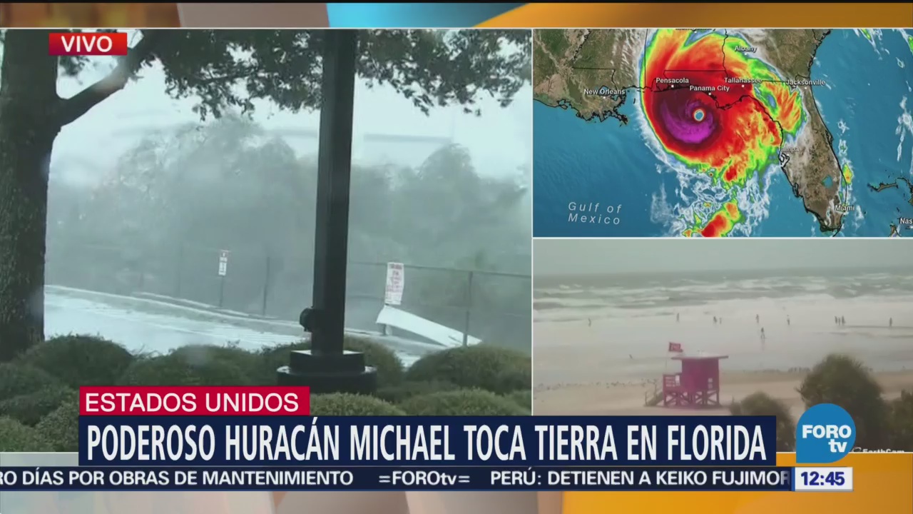 Huracán Michael toca tierra en Florida, Estados Unidos
