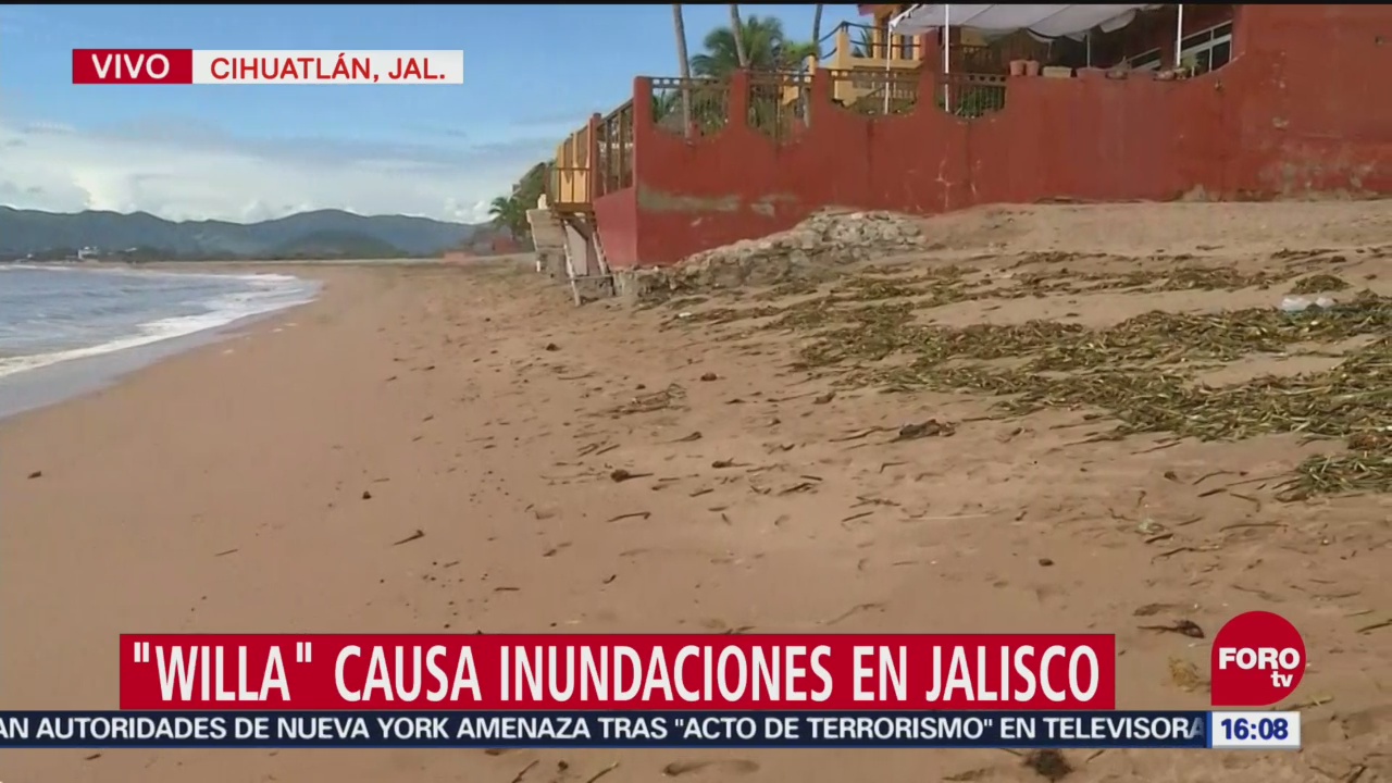 Huracán Willa causa inundaciones en Jalisco