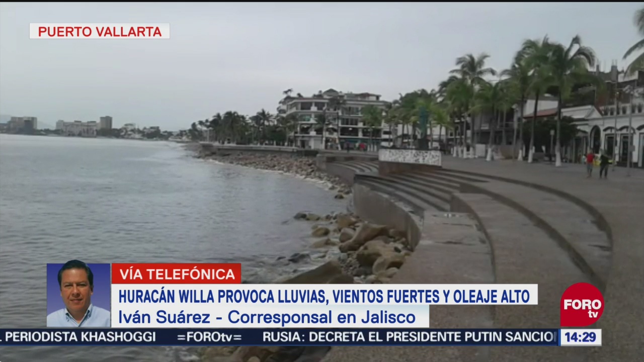 Hucarán ‘Willa’ deja lluvias intermitentes en Jalisco; esperan se intensifiquen los efectos durante la madrugada del martes