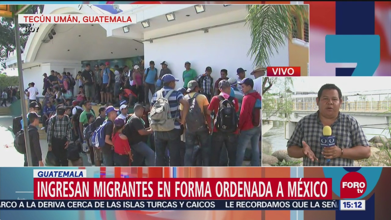 Ingresa tercera caravana de migrantes a Chiapas