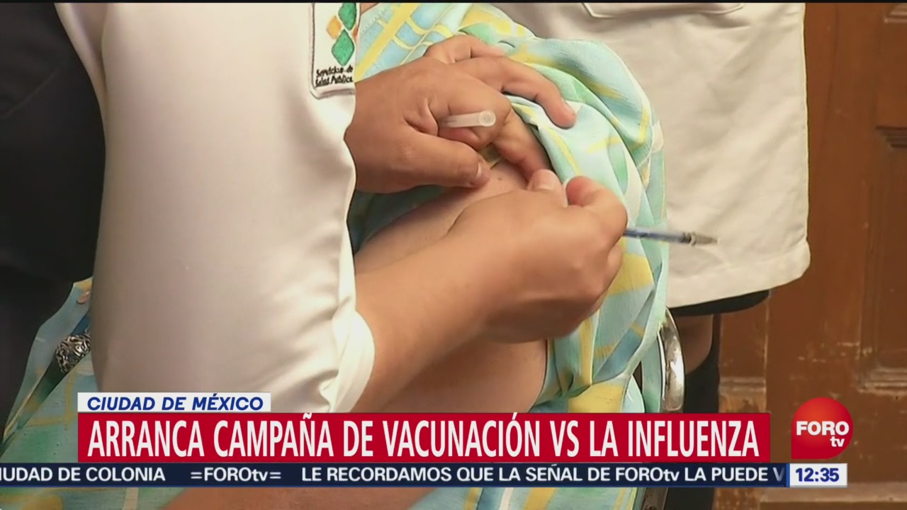 Inicia campaña de vacunación contra la influenza en CDMX