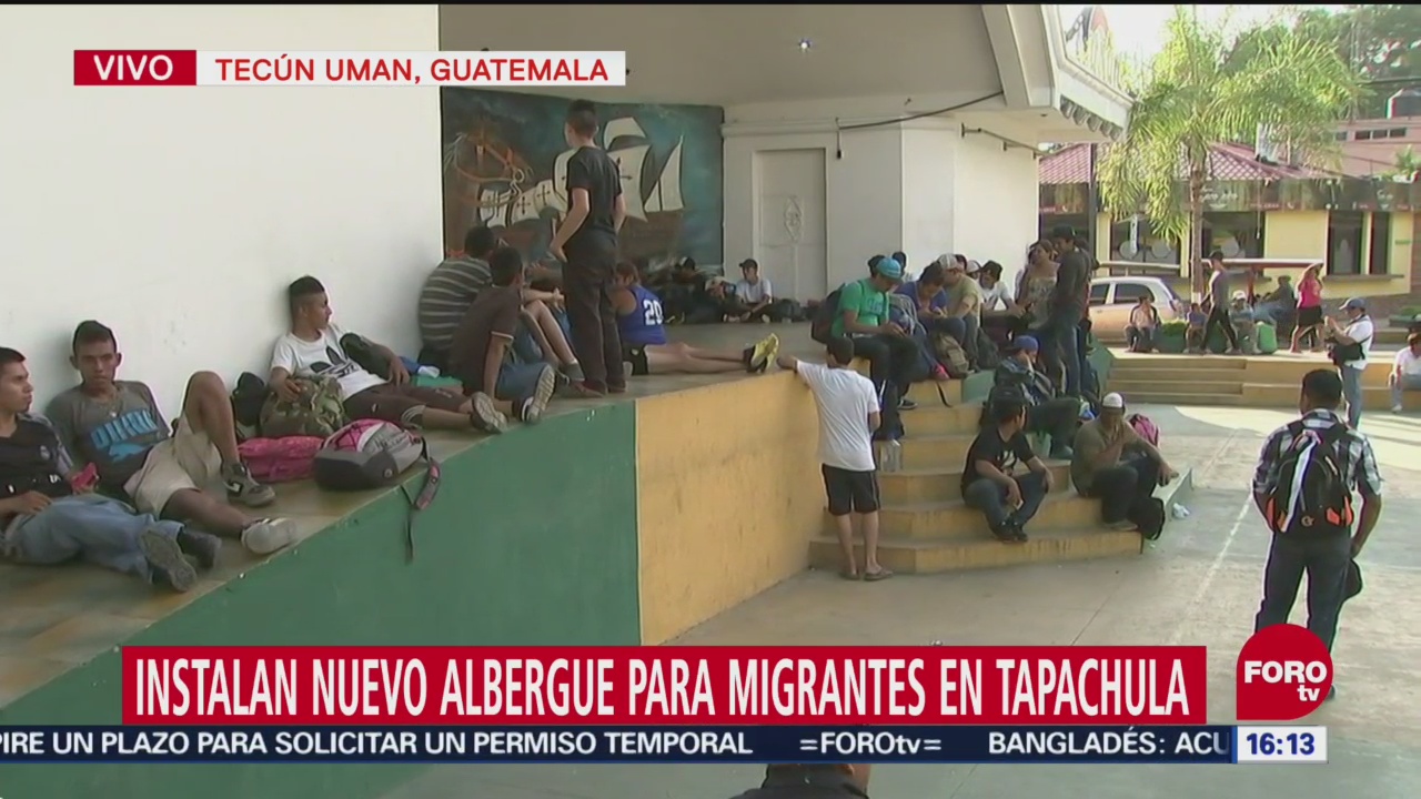 Instalan nuevo albergue para migrantes en Tapachula