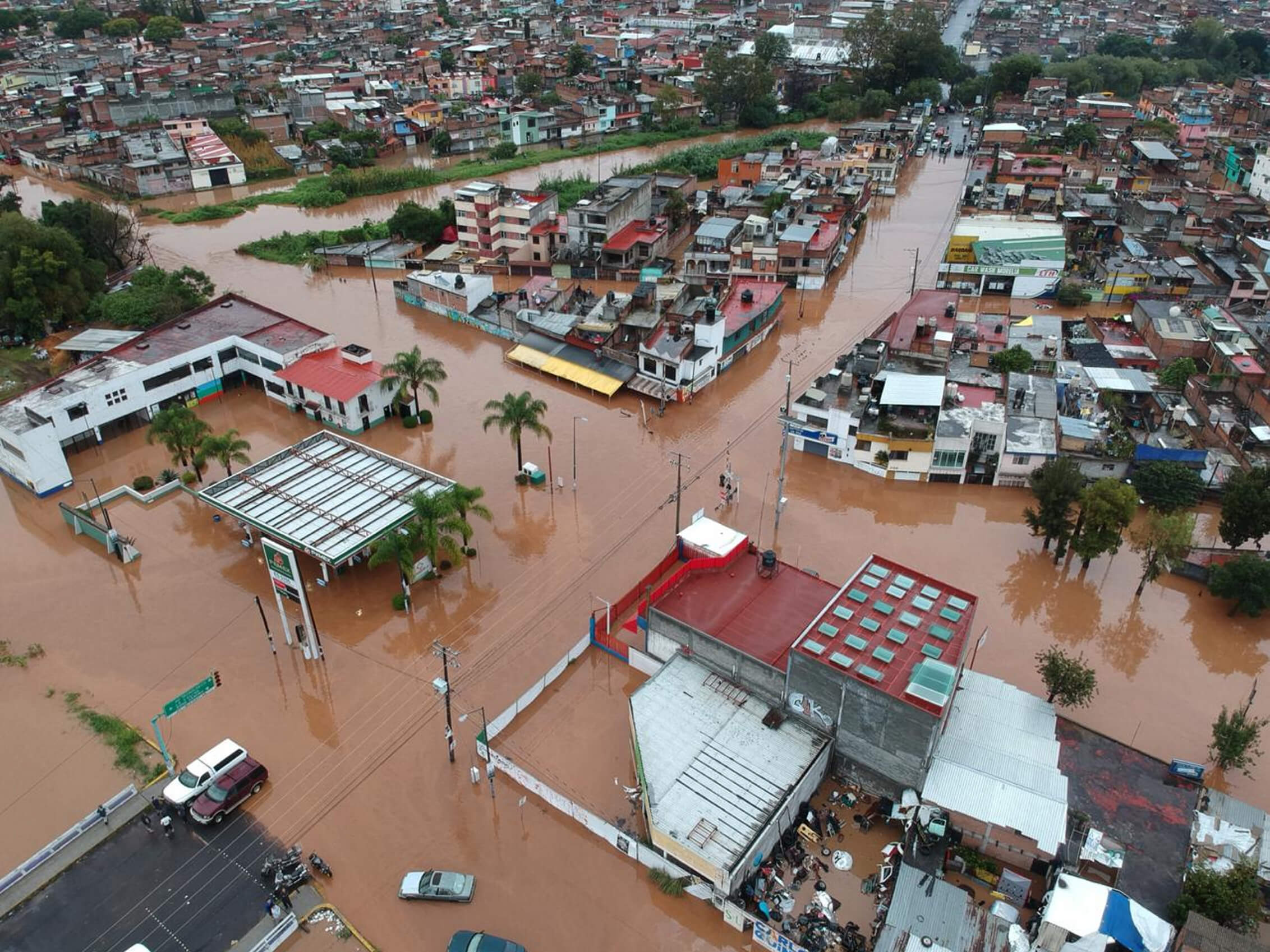 Activan Plan DN-III por lluvia e inundación en Morelia, Michoacán