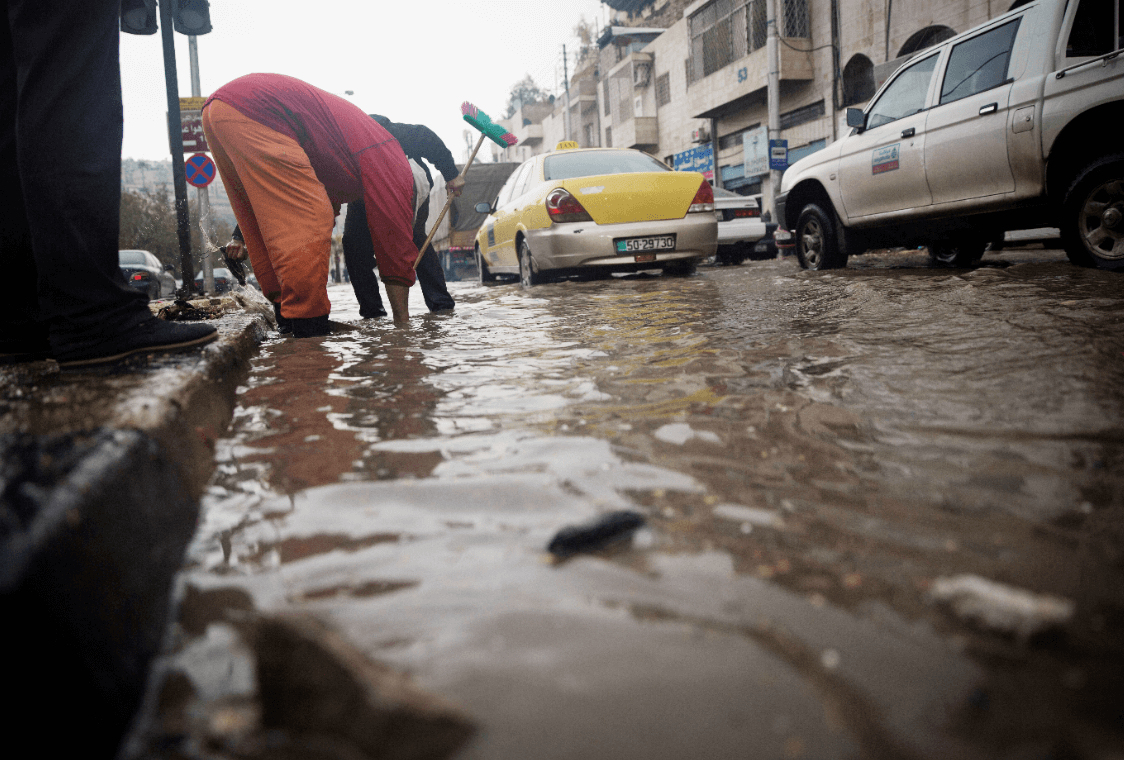 Inundaciones en Amnan, Jordania. (Archivo) 
