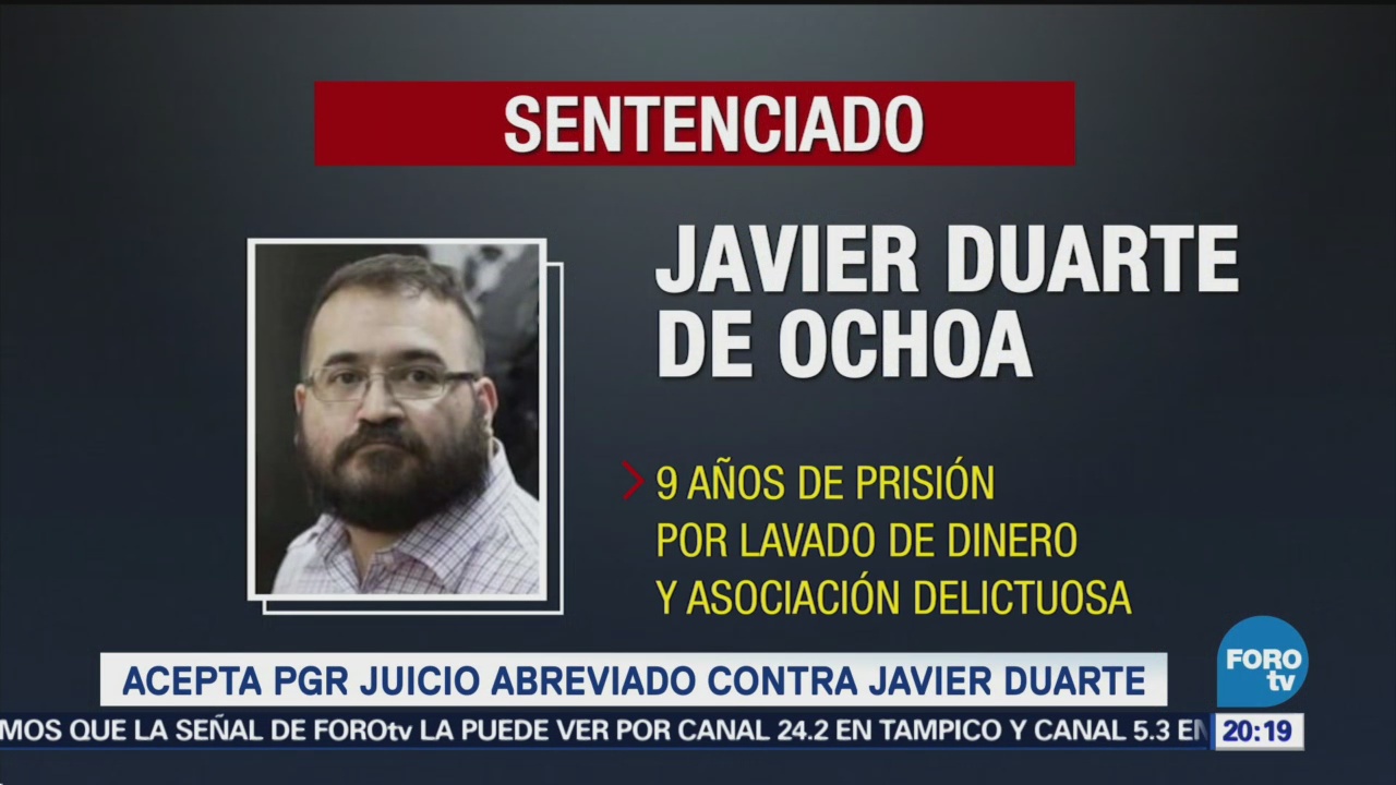 Juicio Abreviado Duarte Garantizó Siga Prisión PGR