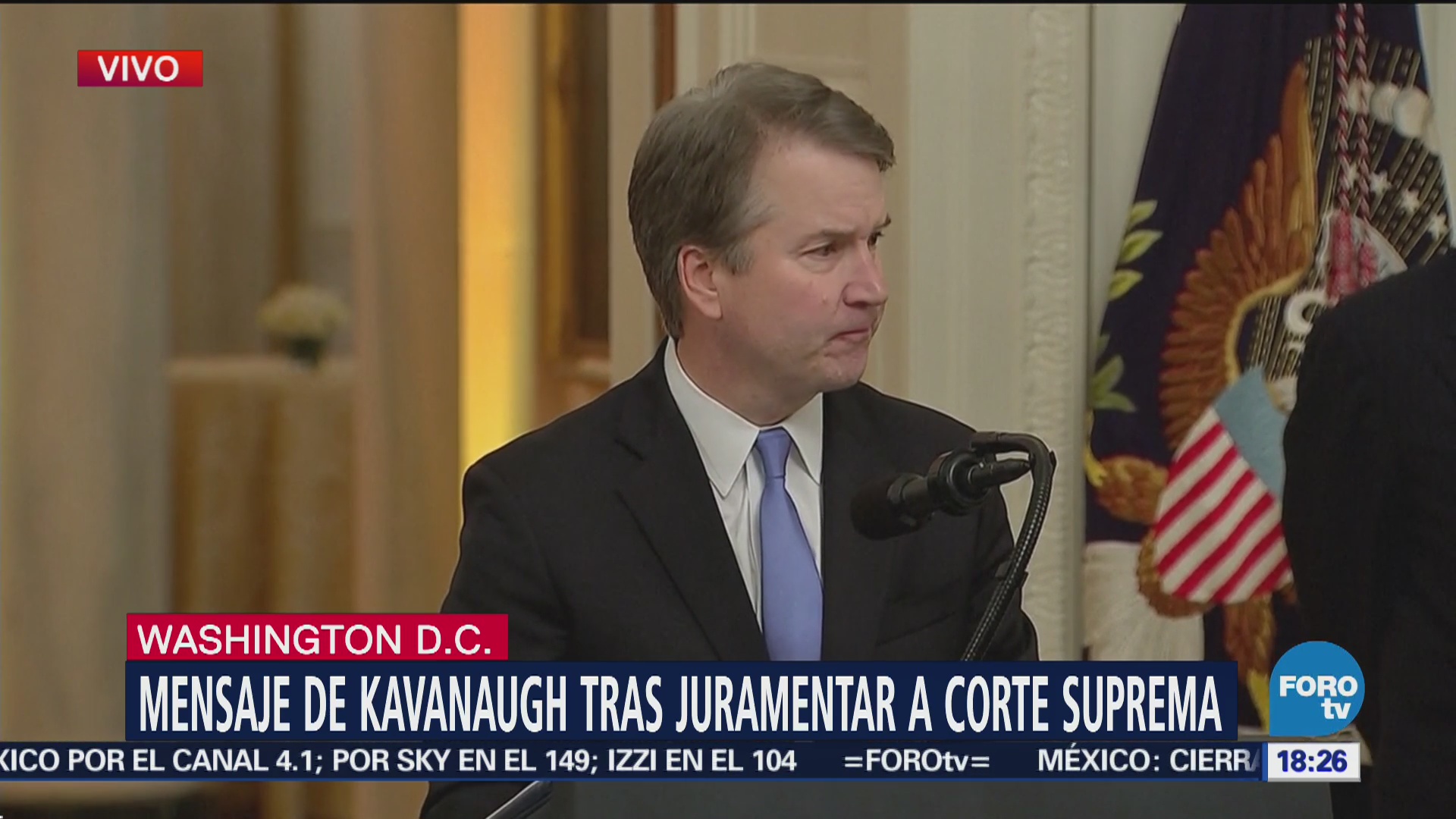 Kavanaugh rinde protesta como titular de la Corte Suprema