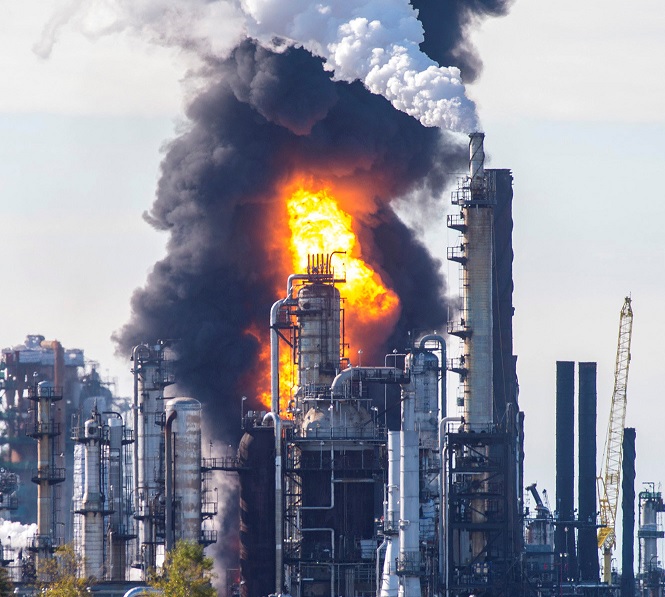 Incendio arrasa con la refinería más grande de Canadá