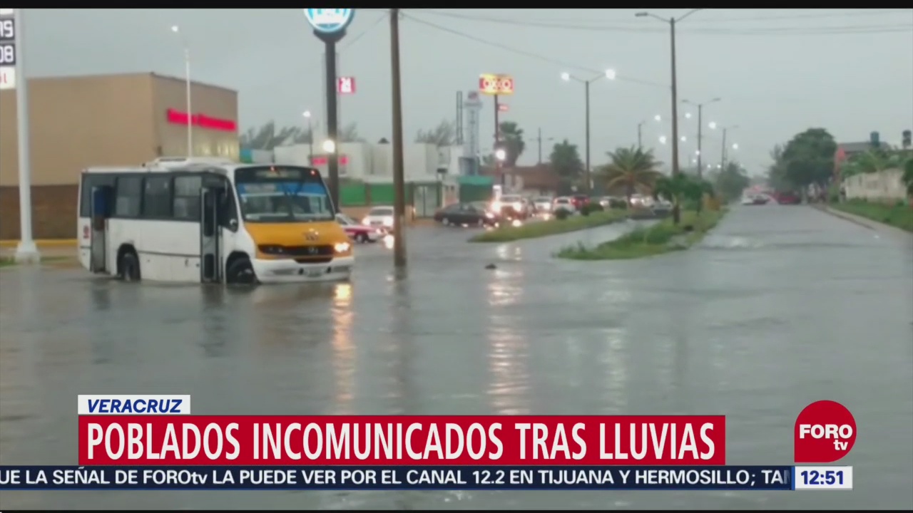 Lluvias intensas dejan varios poblados de Veracruz incomunicados