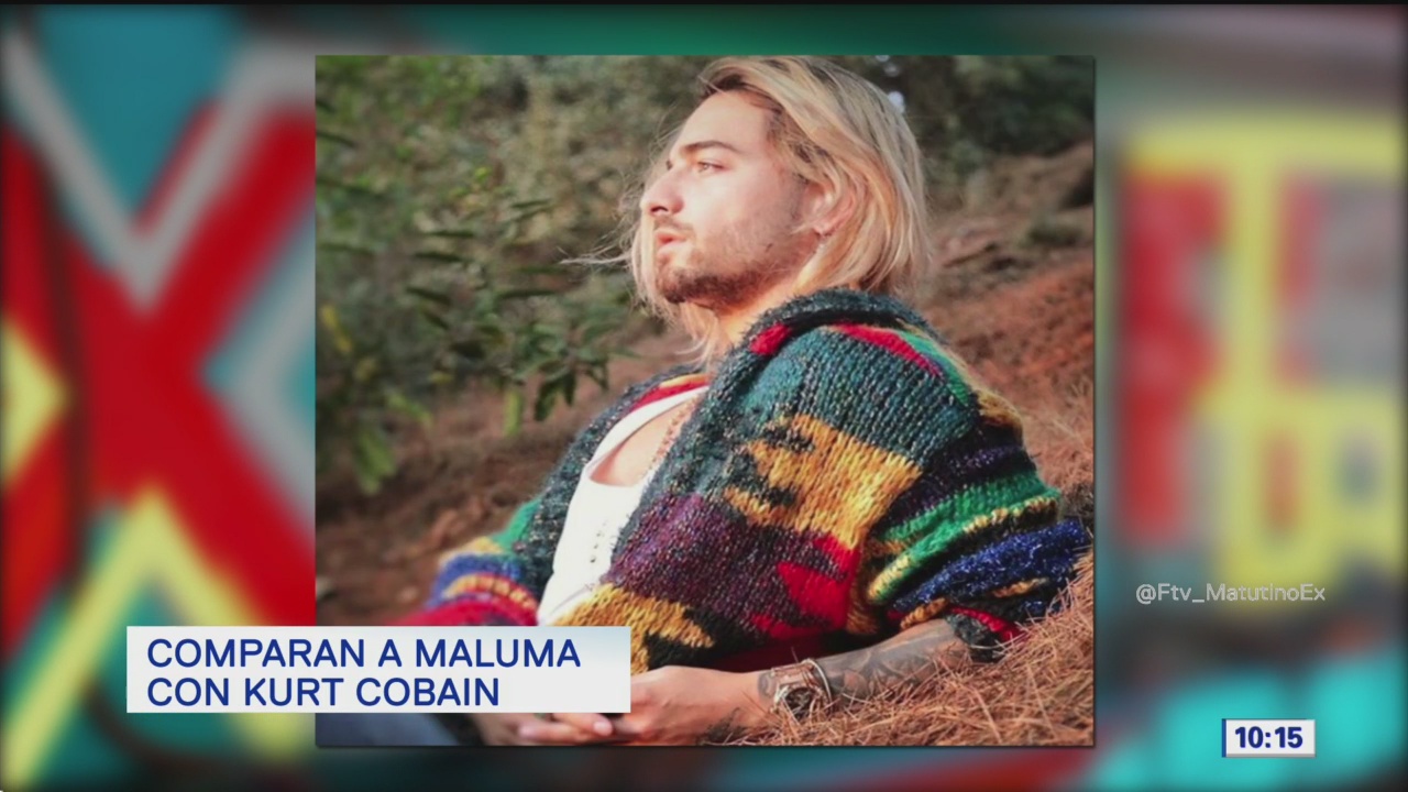 #LoEspectaculardeME: Maluma se tiñe el cabello y lo comparan con Kurt Cobain