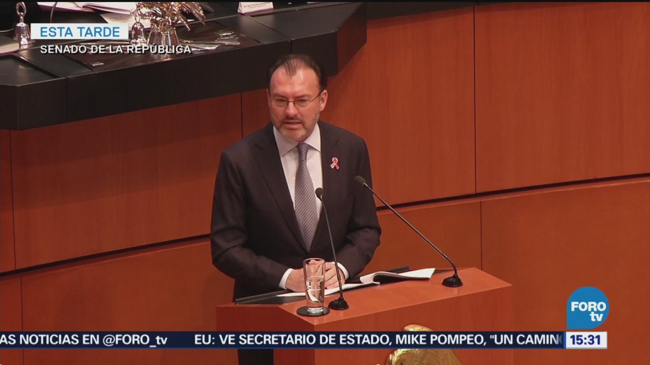 Luis Videgaray comparece ante el Senado