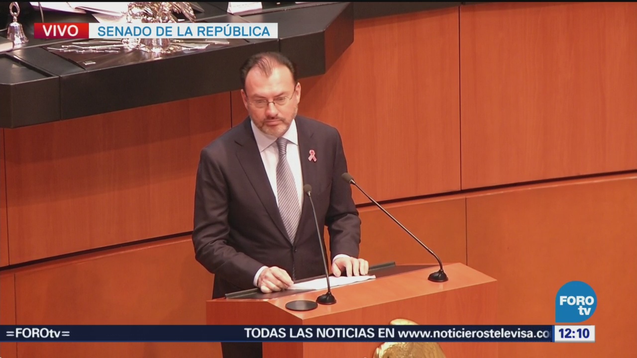 Luis Videgaray comparece ante el Senado