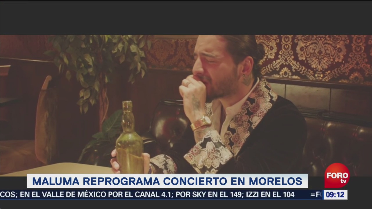 Maluma reprograma concierto en Morelos