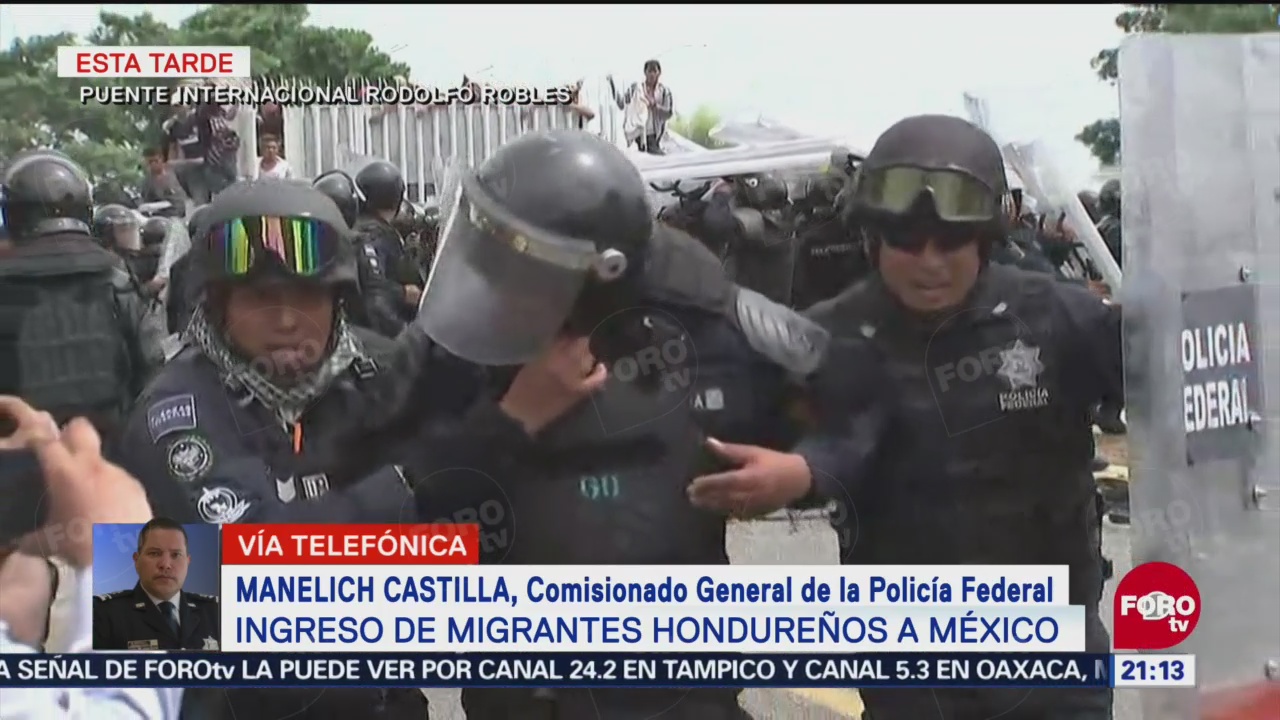 Manelich Castilla Operativo PF Caravana Migrante Chiapas