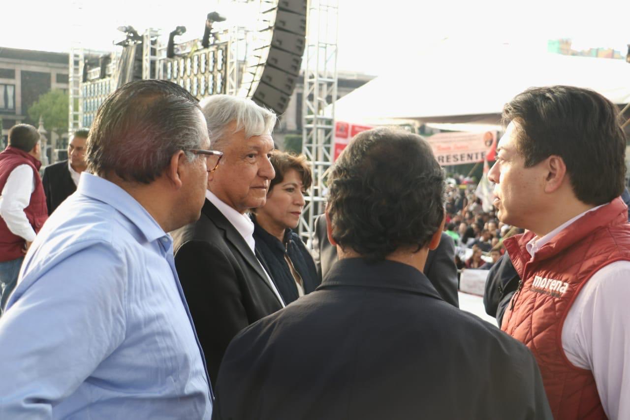 Jesús Ramírez busca apoyo a consulta con diputados de Morena