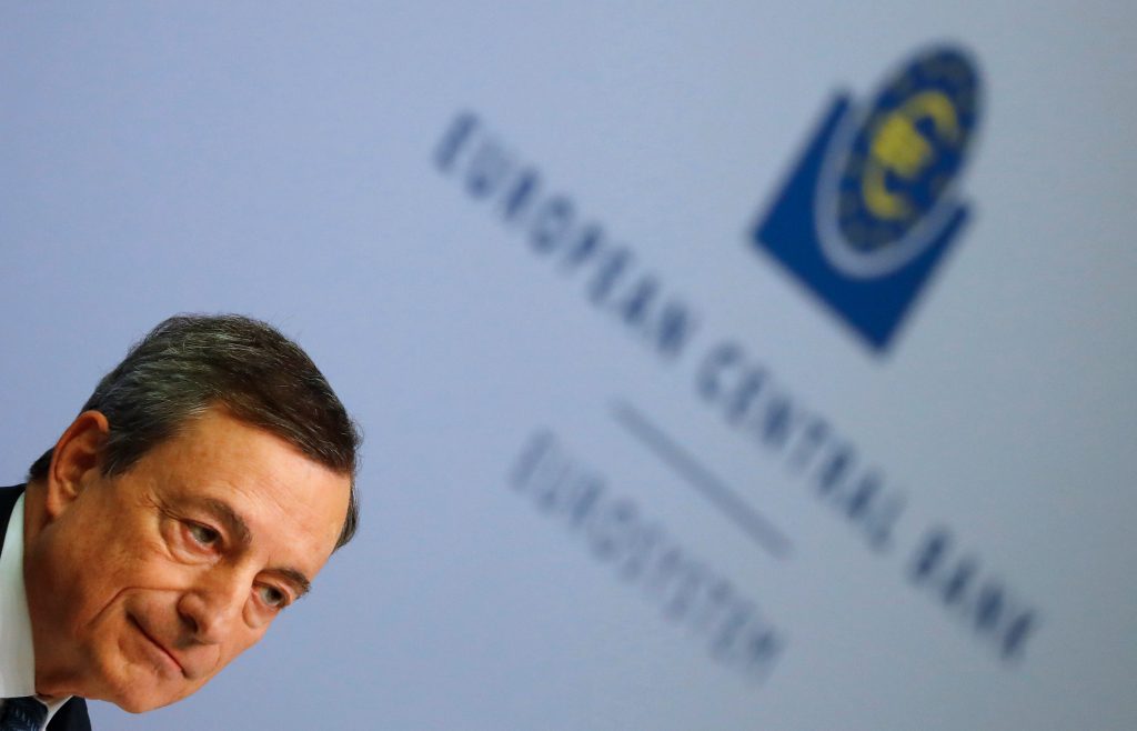 Mario Draghi ofrece conferencia de prensa tras anuncio de política monetaria del BCE en Frankfurt (Reuters)