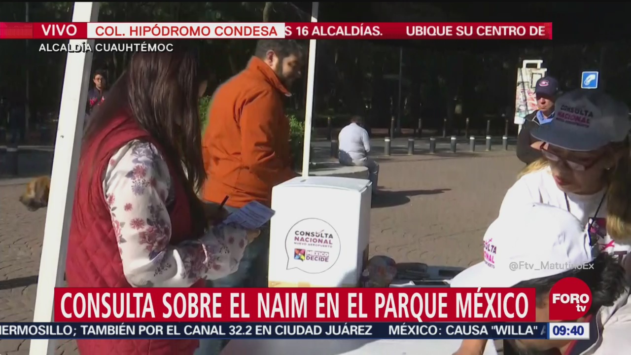 Más de 200 personas votan en consulta en Parque México