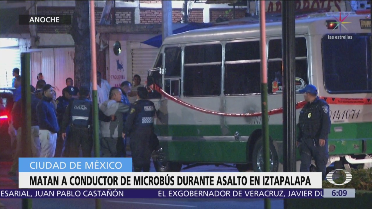 Matan a conductor de microbús durante asalto en Iztapalapa