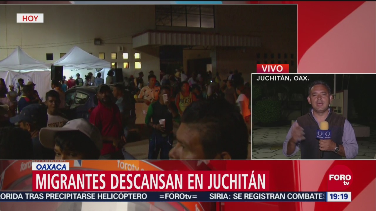 Migrantes Descansan Juchitán Oaxaca Recorrido Caravana