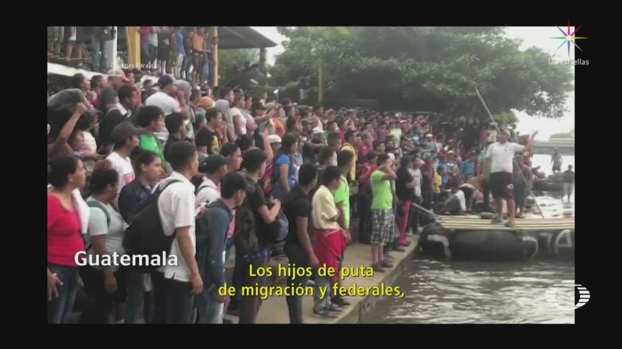 Migrantes Hondureños Avanzan Frontera Sur México