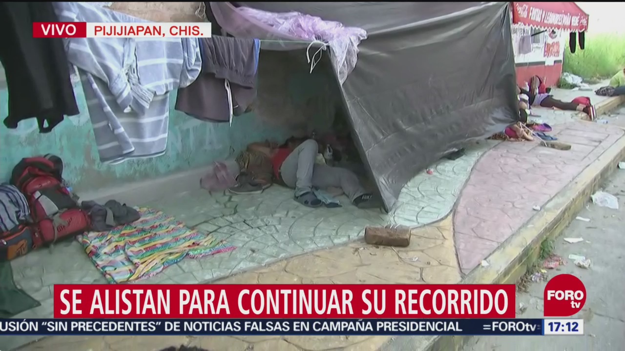 Migrantes pernoctarán en Pijijiapan, Chiapas