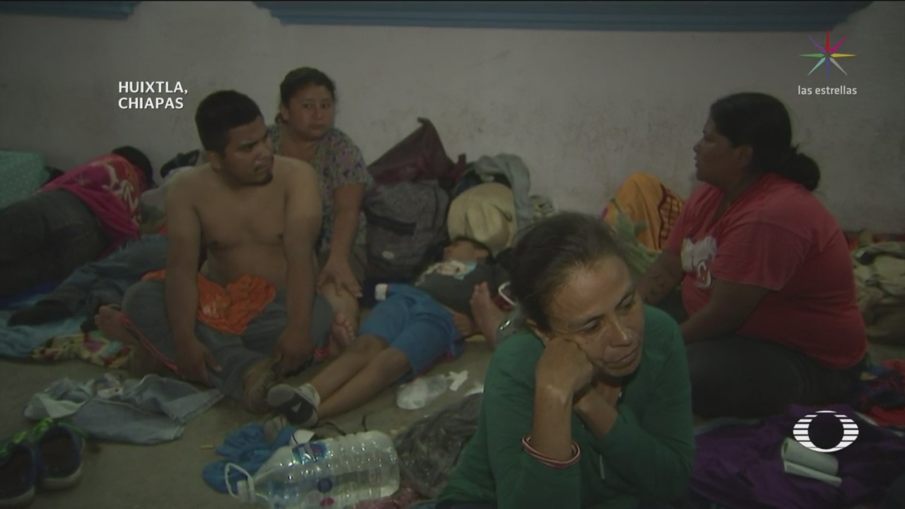 Migrantes Recuperan Descansan Huixtla Chiapas Caravana