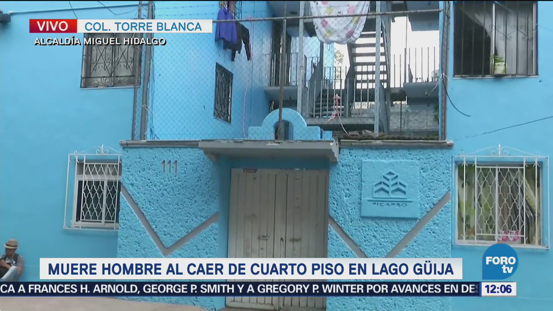 Muere hombre al caer de cuarto piso en Miguel Hidalgo